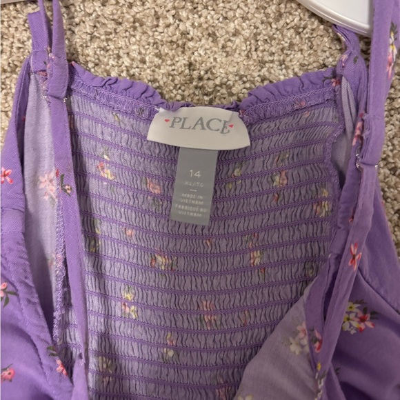 Girl’s Purple Floral Maxi Dress - Picture 6 of 8